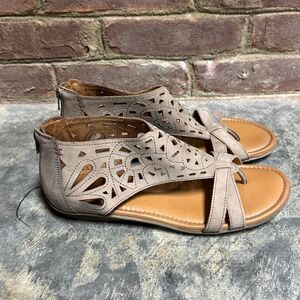 Rockport Women’s Cobb Hill Jordan Pewter Sandals Sz 9.5